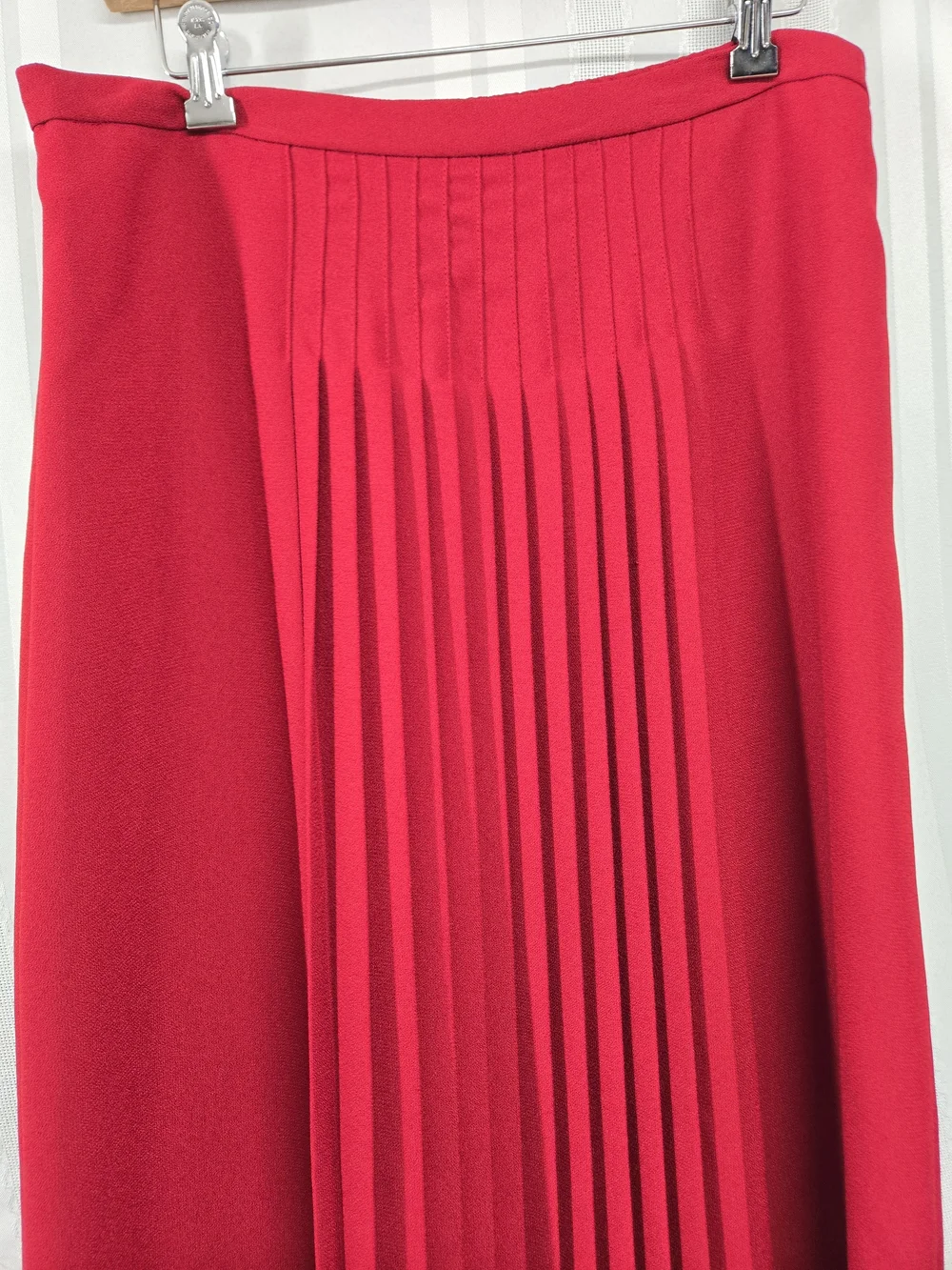 LESLEI FAY WOMENS Red Pleated MAXI Skirt - Classic SIZE 14